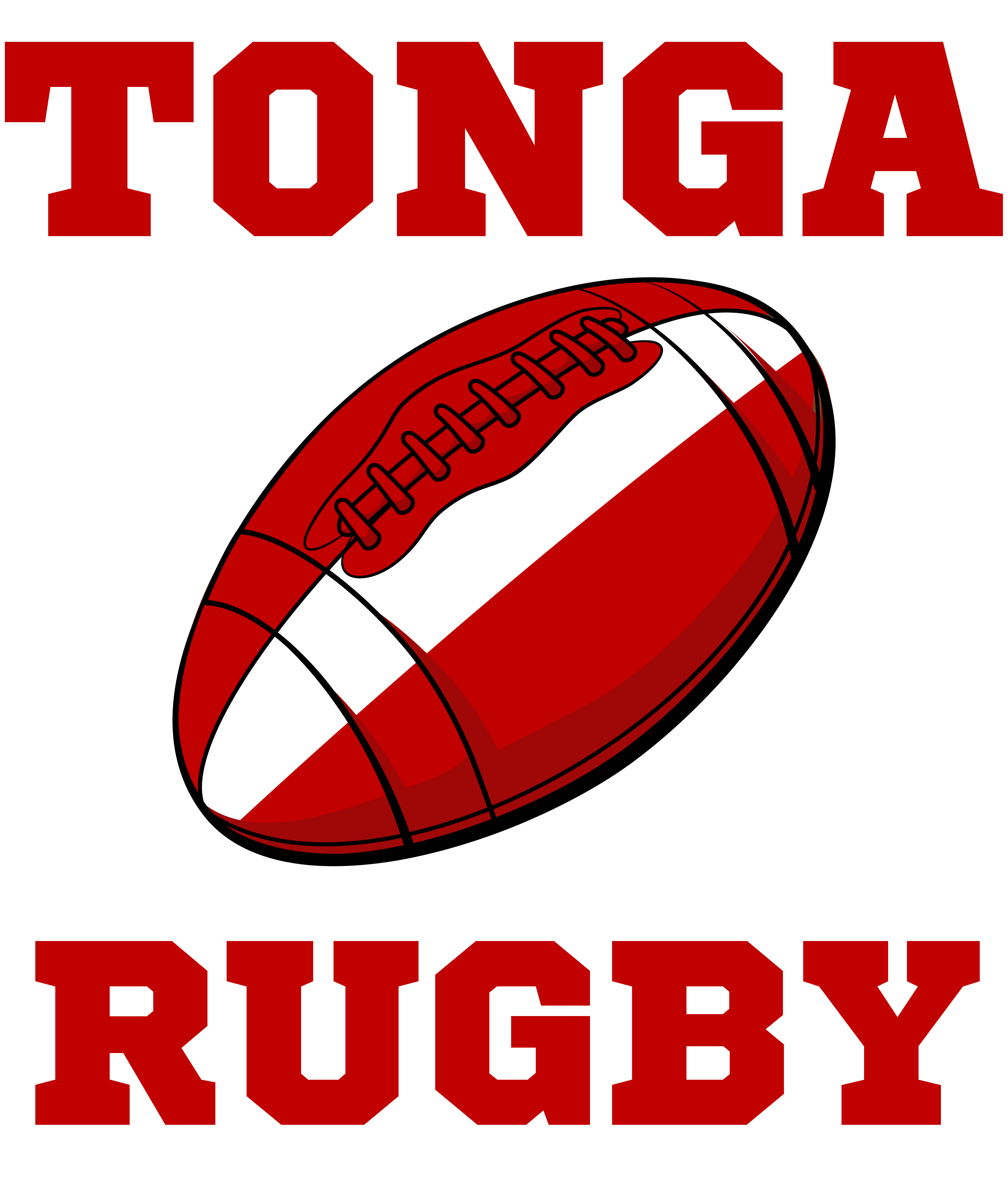 Tonga Rugby Ball T-Shirt (Red)